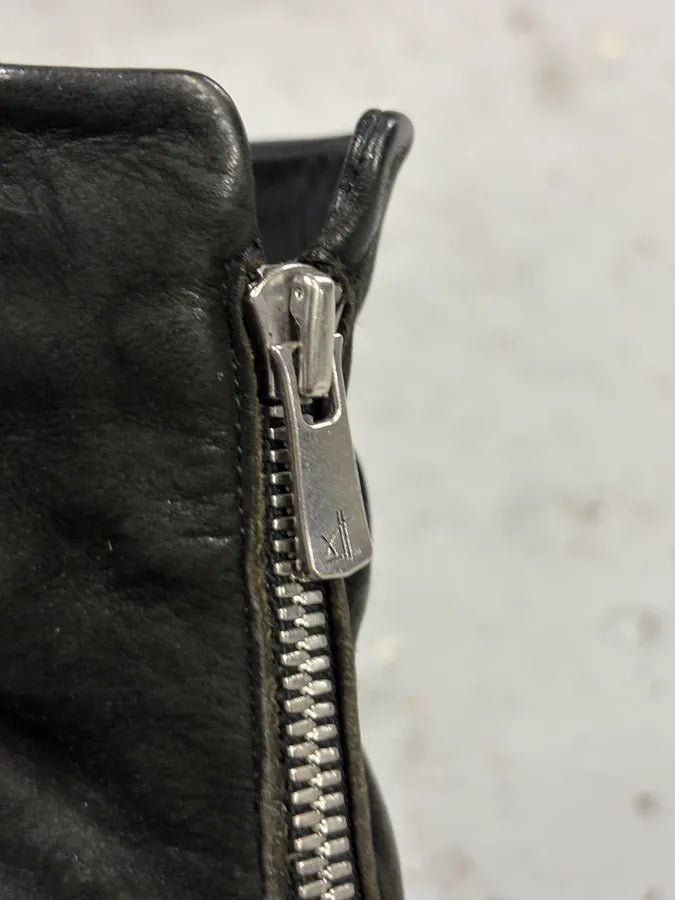 The Last Conspiracy Black Crumpled Leather Boots YOUdsuG 8