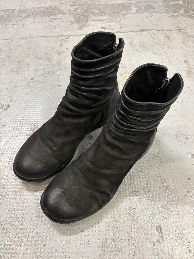 The Last Conspiracy Black Crumpled Leather Boots YOUdsuG 2