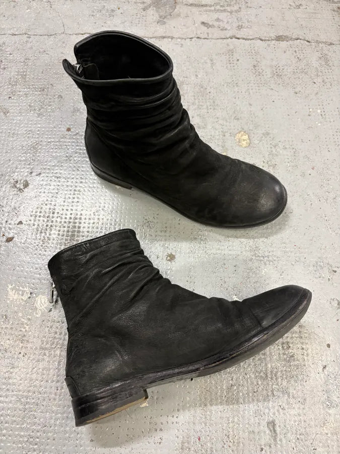 The Last Conspiracy Black Crumpled Leather Boots YOUdsuG 4