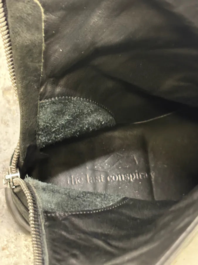 The Last Conspiracy Black Crumpled Leather Boots YOUdsuG 9