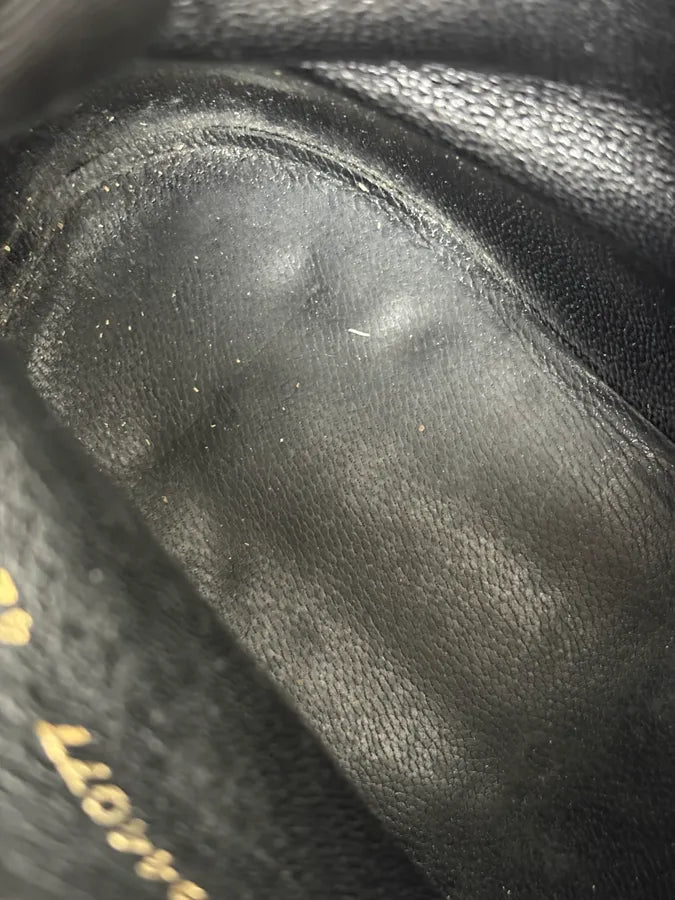 AW2013 Saint Laurent Black Mid Suede Leather Boots MEbtKbF 9