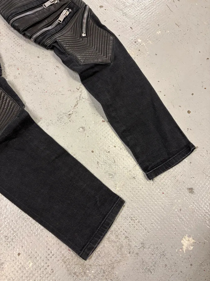 AW2013 Saint Laurent SLP04 Black Zips Biker Jeans by Hedi Slimane UKYTFPO 7