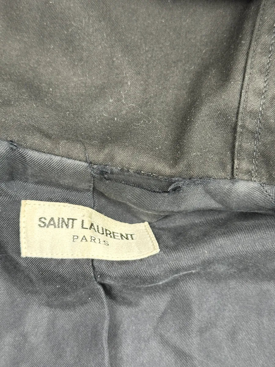AW2013 Saint Laurent Paris Black Hooded Zip Bomber Jacket by Hedi Slimane uQzfmBdp 11