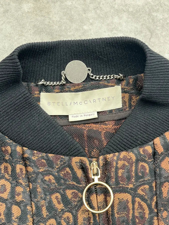 AW2013 Stella McCartney Brown Crocodile Effect Bomber Jacket OIOXcZi 8