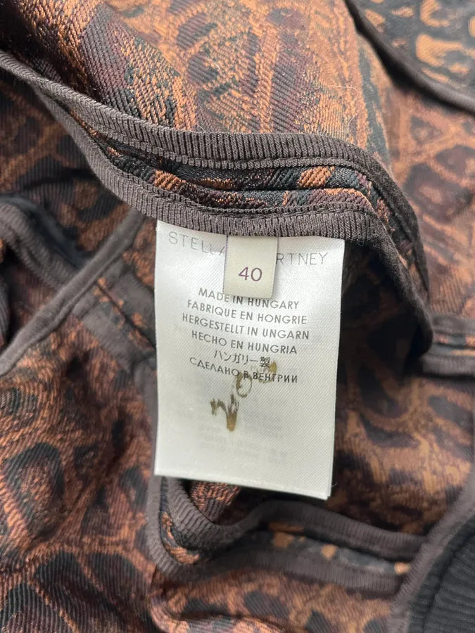 AW2013 Stella McCartney Brown Crocodile Effect Bomber Jacket OIOXcZi 9