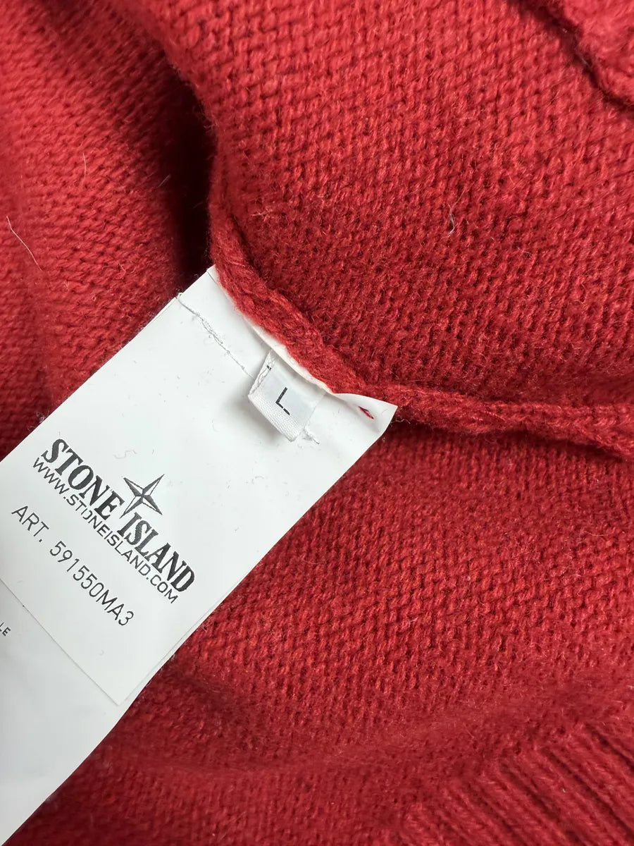 AW2013 Stone Island Red Wool Tactical Hooded Zip-up Jacket UixzEpp 10