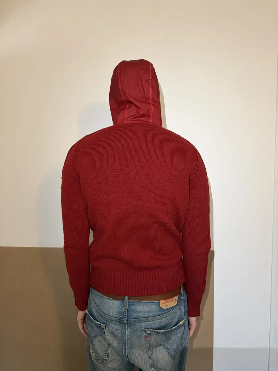 AW2013 Stone Island Red Wool Tactical Hooded Zip-up Jacket UixzEpp 2