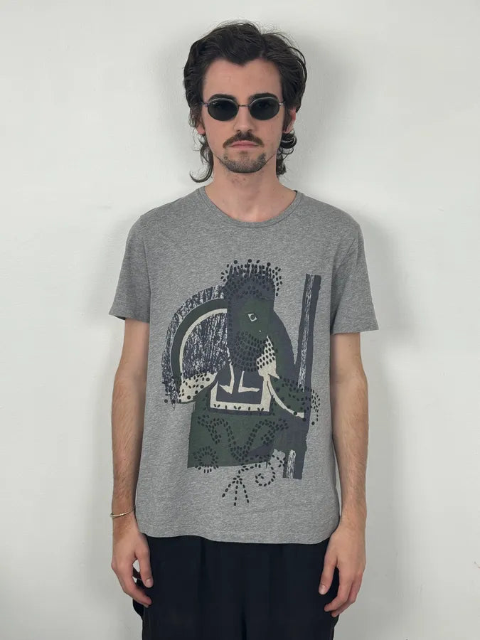 AW2013/2014 Balenciaga Grey Cotton Graphic Print T-Shirt oapllrz 1