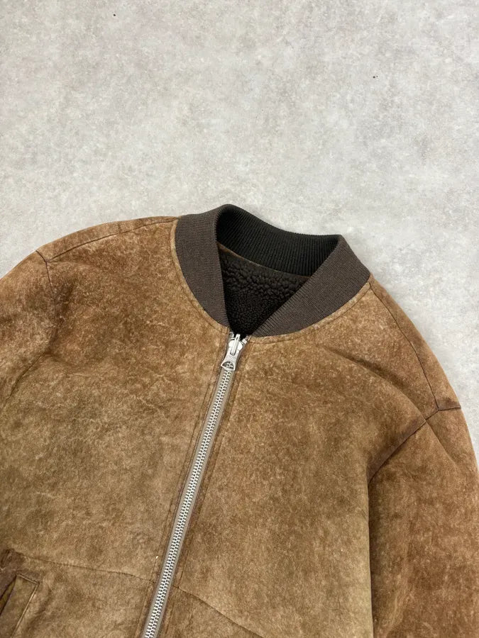 AW2014 Acne Studios Brown Shearling Leather Jacket buCWimk 3