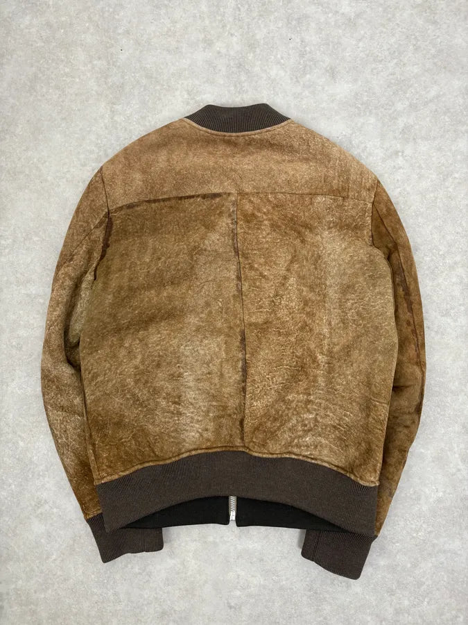 AW2014 Acne Studios Brown Shearling Leather Jacket buCWimk 4