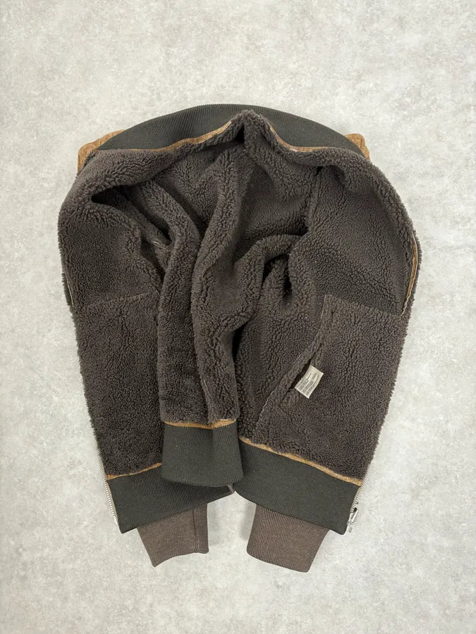 AW2014 Acne Studios Brown Shearling Leather Jacket buCWimk 8