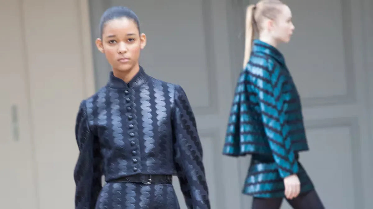 AW2014 Alaia Black & Blue Embroidered Classy Jacket  vXJfblB 2