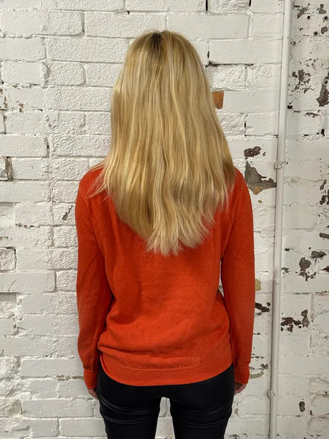 AW2014 Armani Collezioni Orange Abstract Sweater TxBdhGl 2