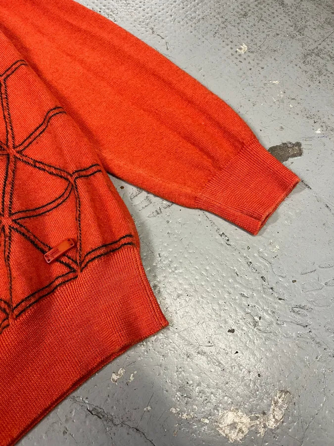 AW2014 Armani Collezioni Orange Abstract Sweater TxBdhGl 5