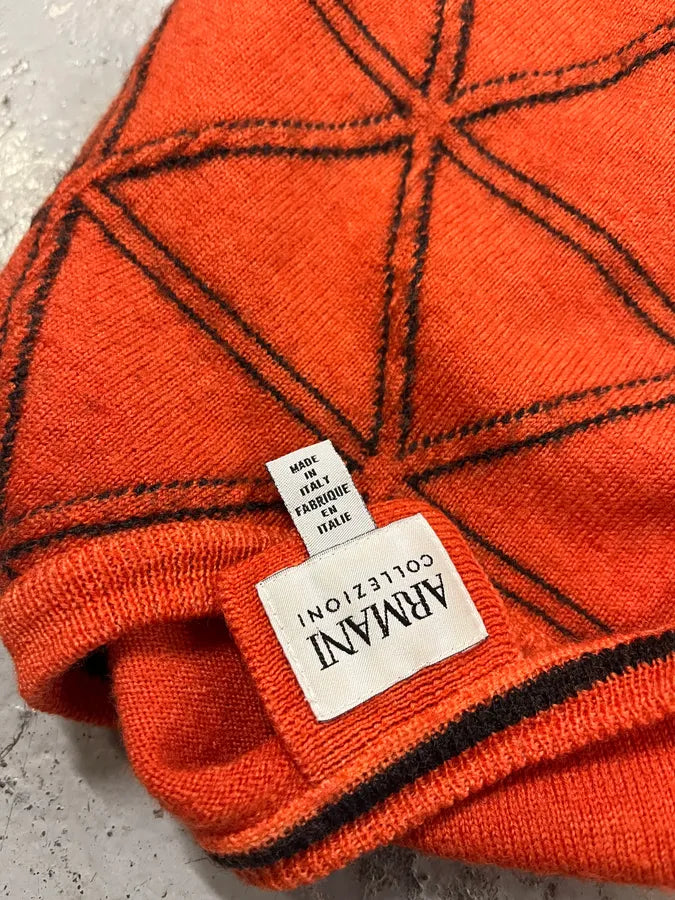 AW2014 Armani Collezioni Orange Abstract Sweater TxBdhGl 8