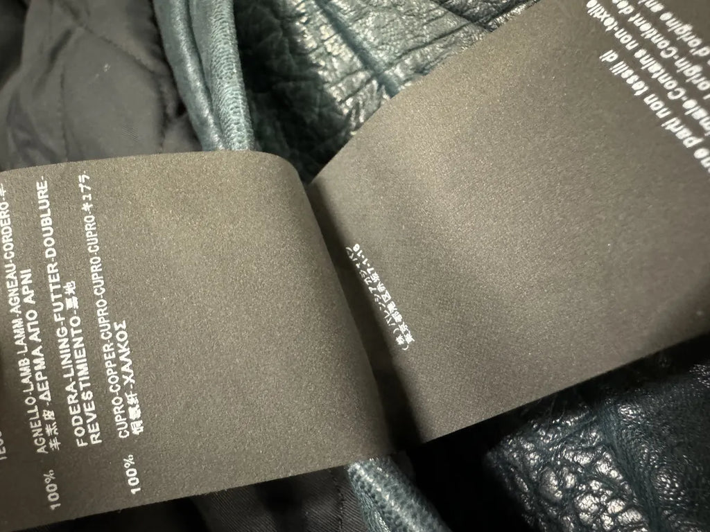 AW2014 Balenciaga Blue Biker Raw Lamb Leather Jacket fXyzRTi 10