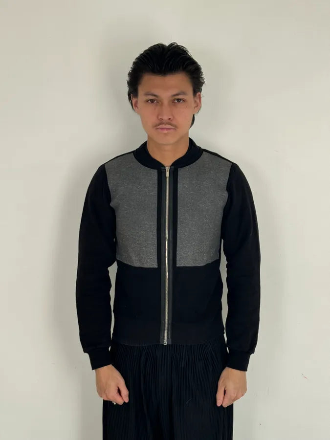 AW2014 Balenciaga Grey & Black Zip-up Sweater BjjUSdm 1