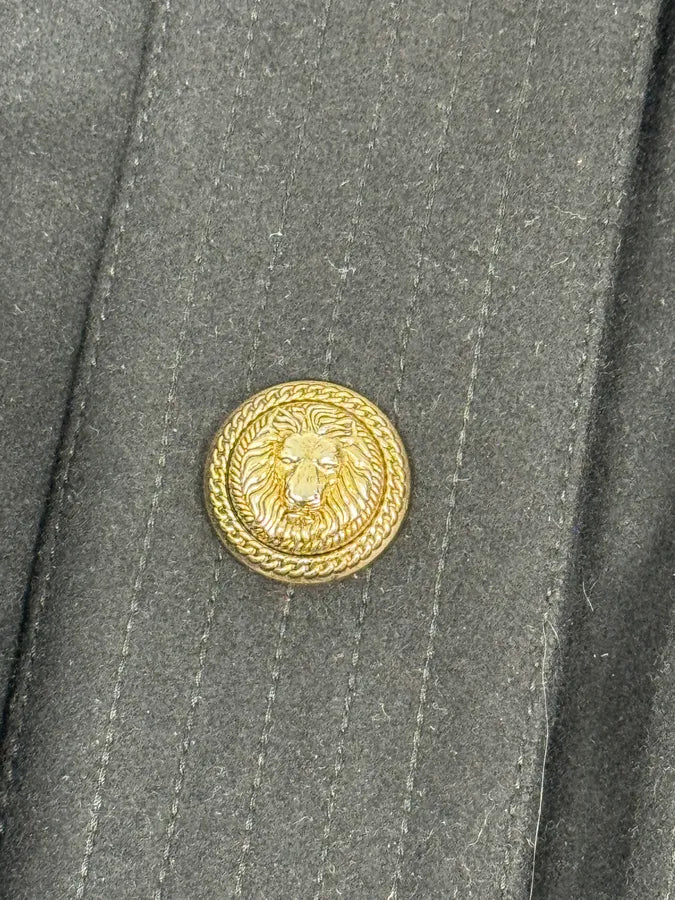 AW2014 Balmain Black Cropped Wool Buttoned Jacket QBerTtM 8