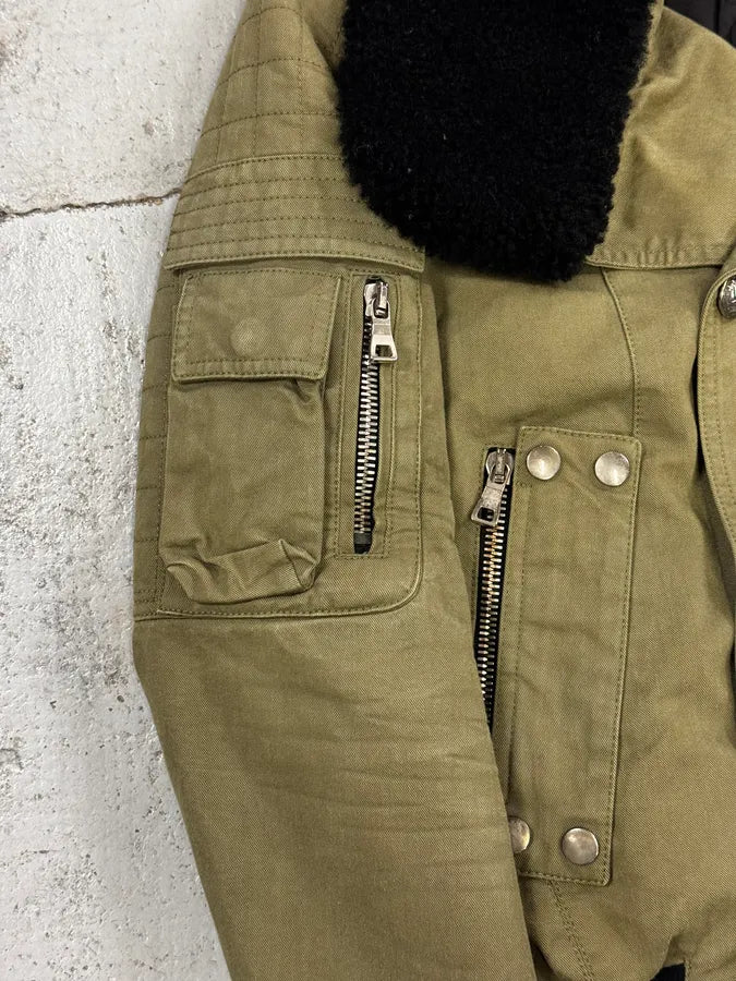 AW2014 Balmain Military Green Officer Jacket coTealE 12
