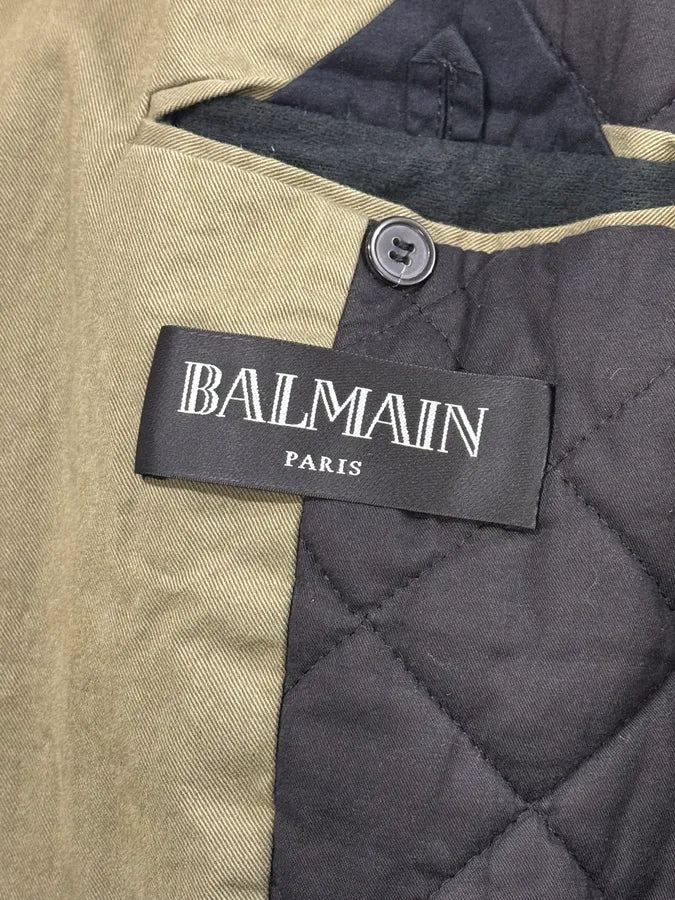 AW2014 Balmain Military Green Officer Jacket coTealE 16