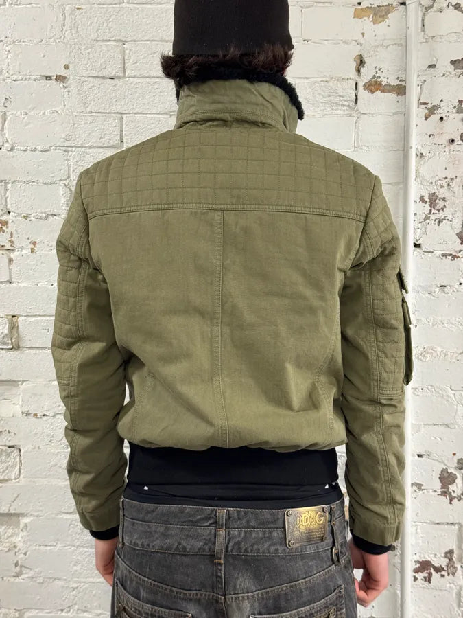 AW2014 Balmain Military Green Officer Jacket coTealE 3