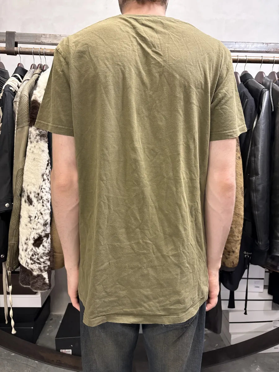 AW2014 Balmain Olive Green Eagle Dynastic T-Shirt HxvsCPo 3
