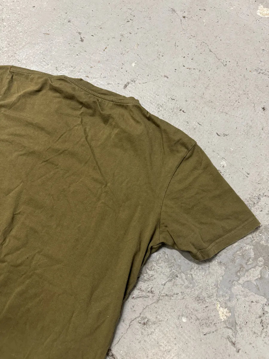 AW2014 Balmain Olive Green Eagle Dynastic T-Shirt HxvsCPo 4