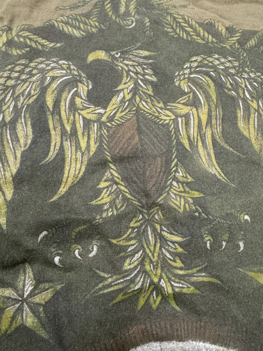 AW2014 Balmain Olive Green Eagle Dynastic T-Shirt HxvsCPo 7