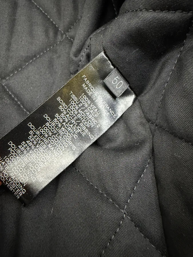 AW2014 Balmain Pony Hair Leopard Black Leather Bomber Jacket SesJtvt 14