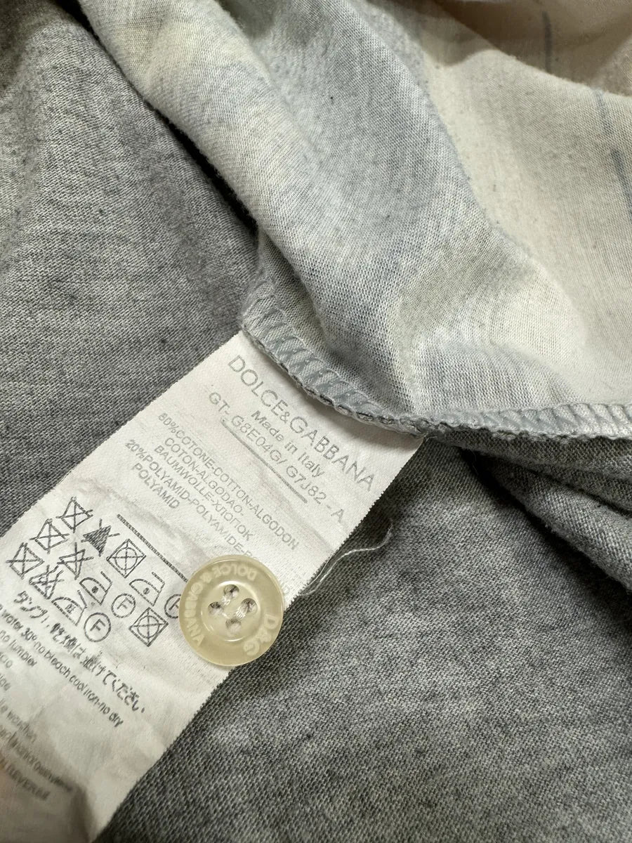 AW2014 Dolce & Gabbana Grey Templo Polo Shirt vKQgnxr 5