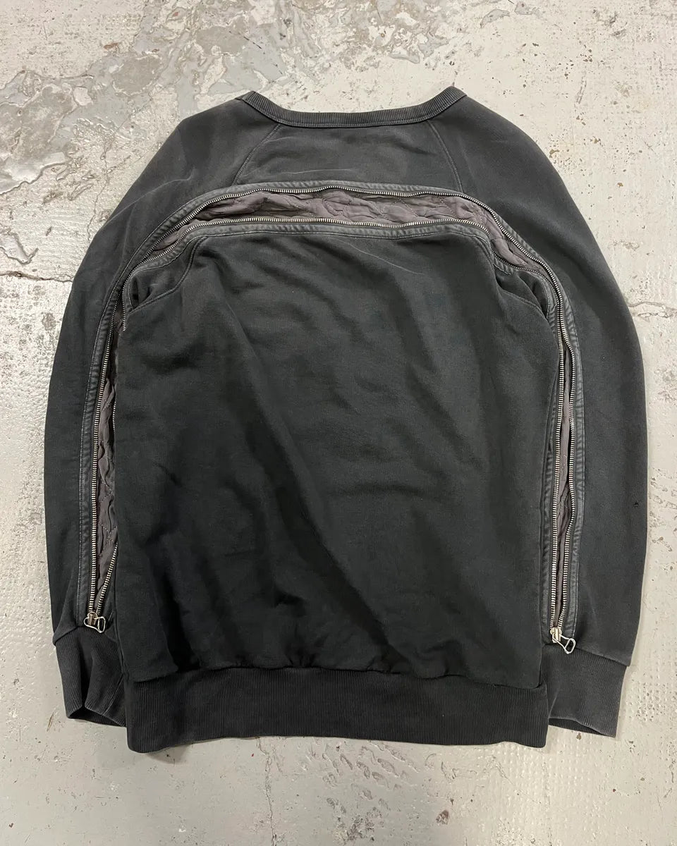 AW2014 Dries Van Noten Back-zip Grey Sweater hgvxszq 0