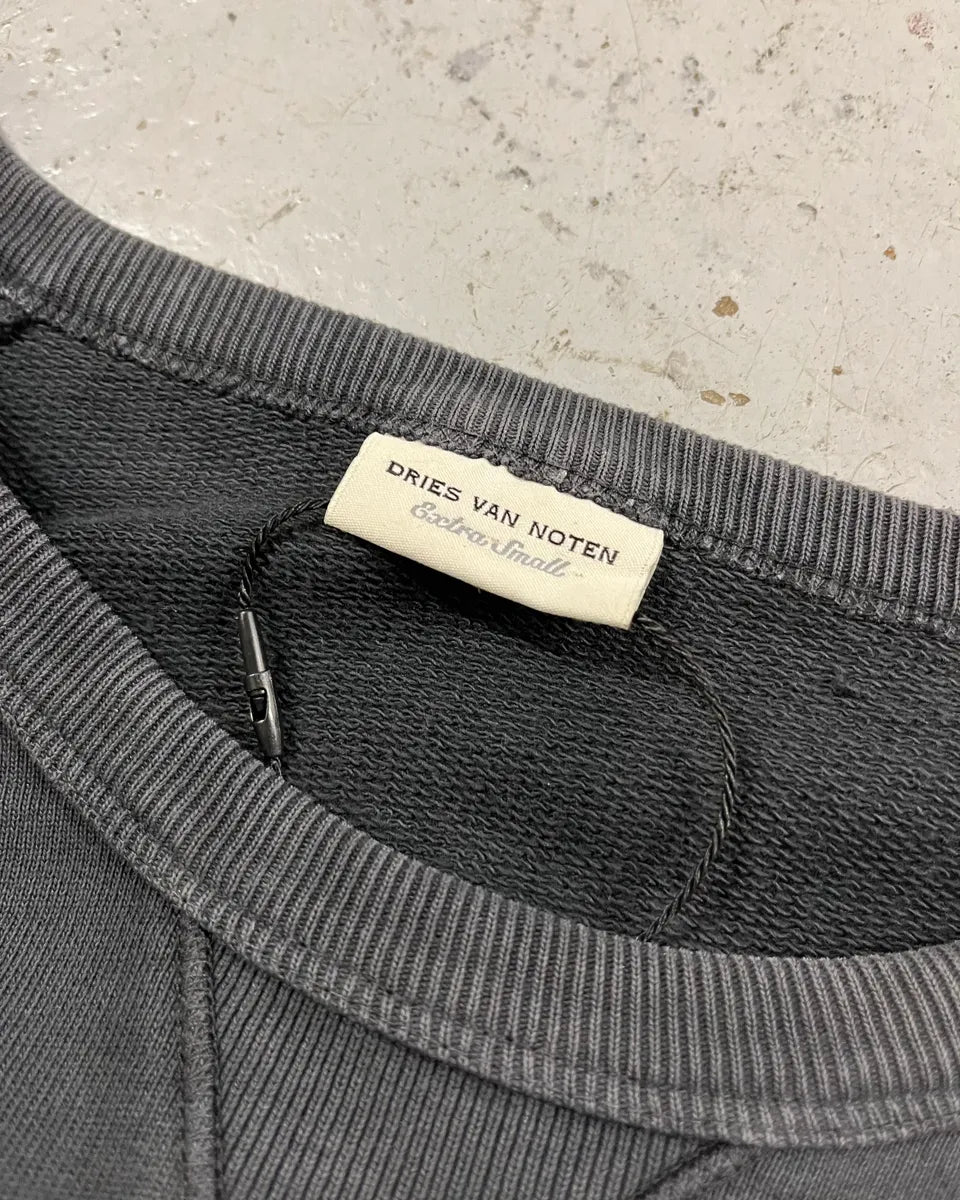 AW2014 Dries Van Noten Back-zip Grey Sweater hgvxszq 7
