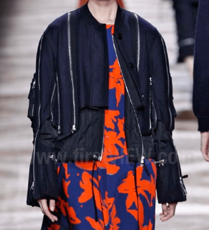 AW2014 Dries Van Noten Black Wool Zips Bomber Jacket eewQjgC 0