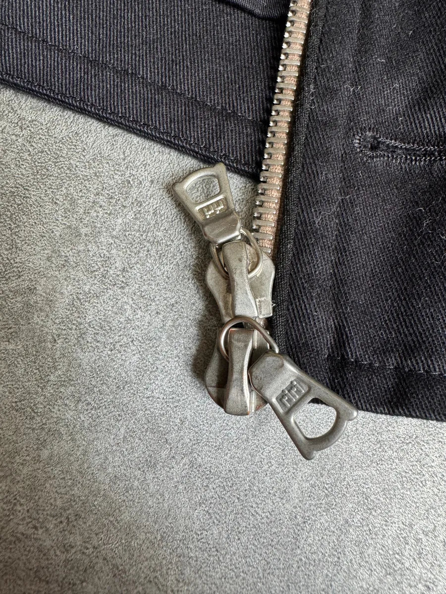 AW2014 Dries Van Noten Suede Hybride Asymmetrical Navy Vest yAVolfW 6