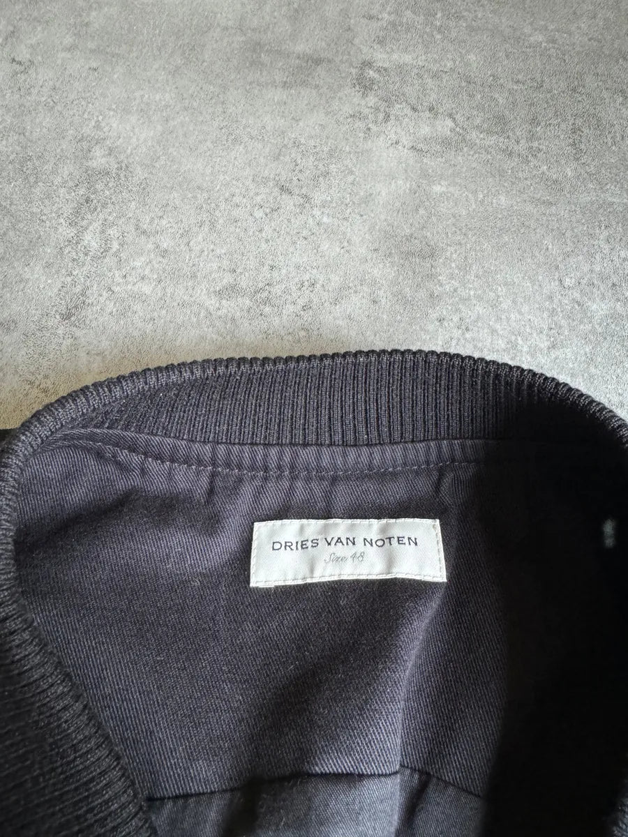 AW2014 Dries Van Noten Suede Hybride Asymmetrical Navy Vest yAVolfW 7