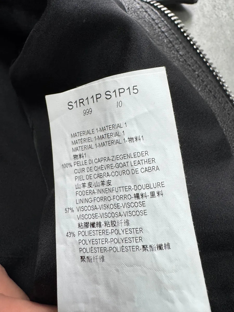 AW2014 Emporio Armani Black Perfect Leather Jacket wsYkgHz 10