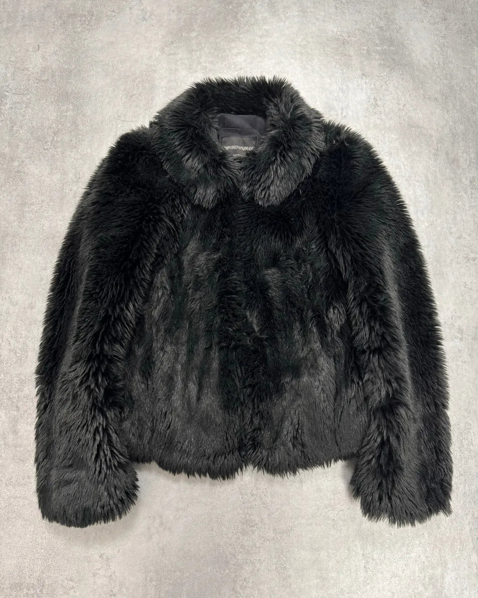 AW2014 Emporio Armani Faux Fur Puffy Jacket VELALEh 0