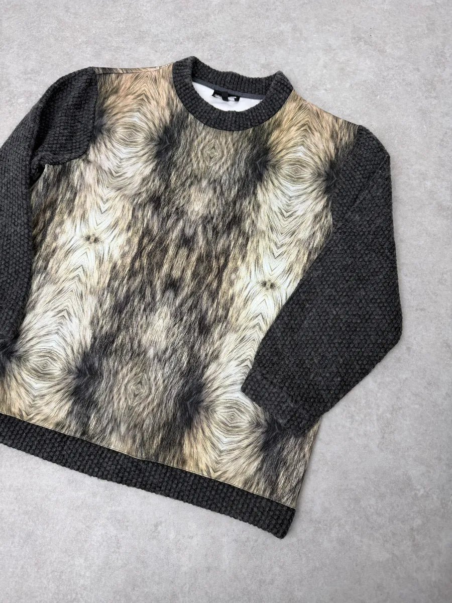 AW2014 Emporio Armani Faux Fur Trompe L’oeil Sweater LFhZvAF 2