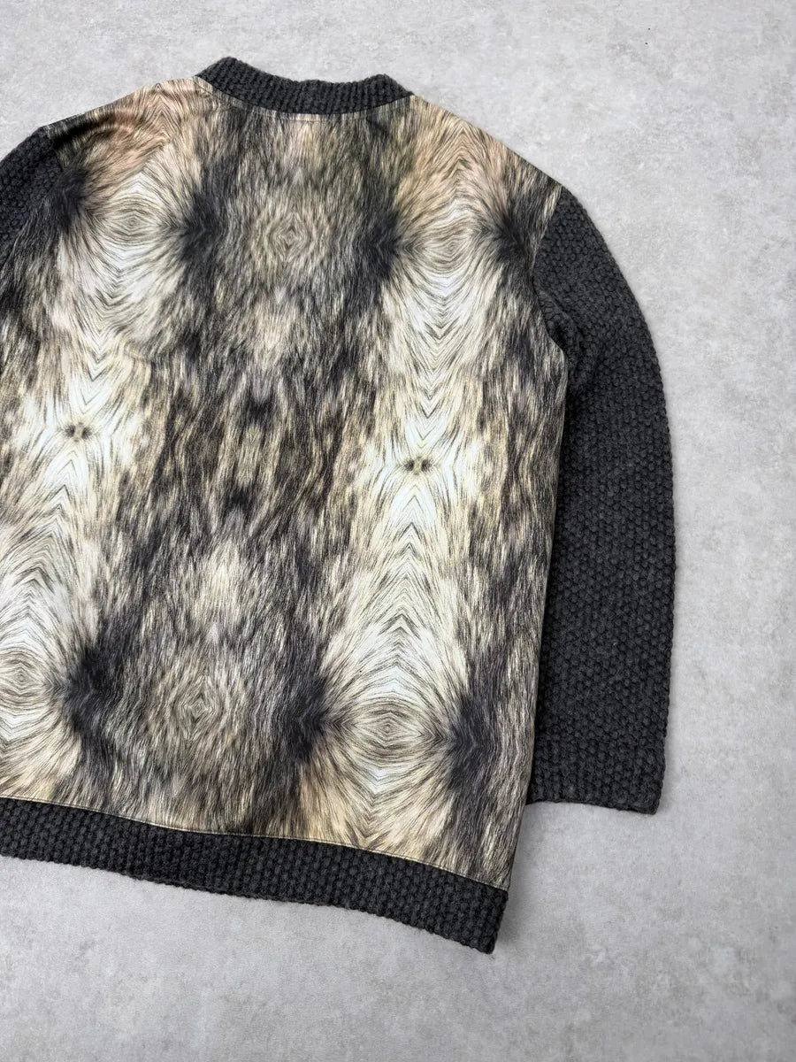 AW2014 Emporio Armani Faux Fur Trompe L’oeil Sweater LFhZvAF 4