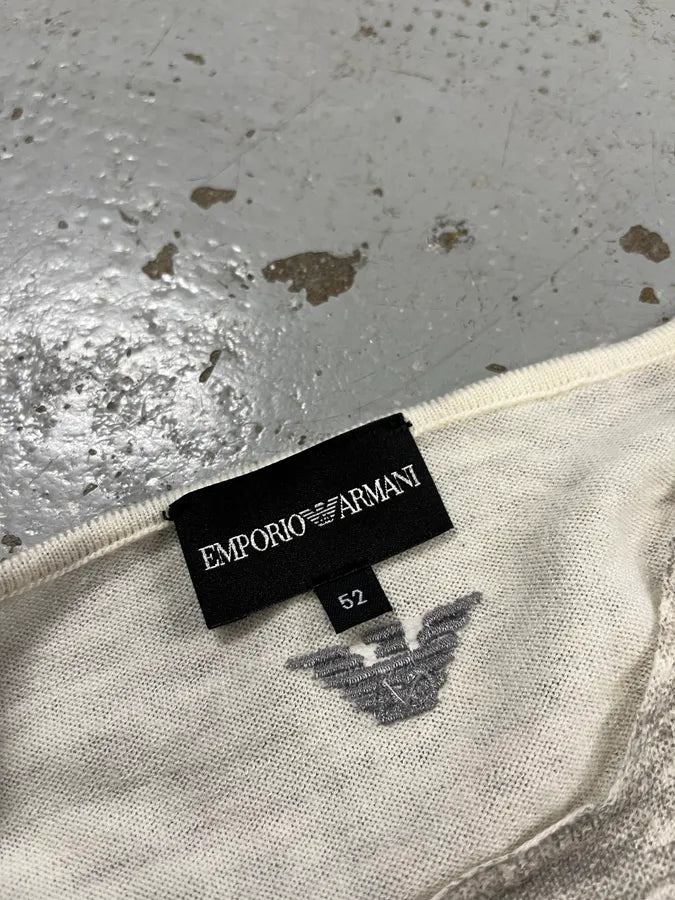 AW2014 Emporio Armani Grey Abstract Wave Sweater MsVGrGY 7