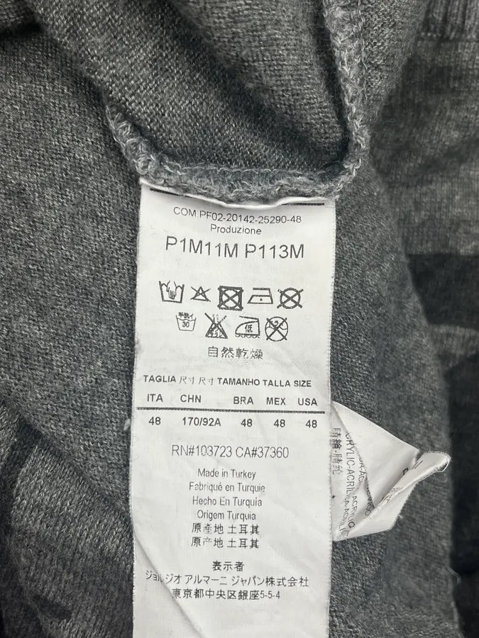 AW2014 Emporio Armani Grey & Black Abstract Sweater kPZKRte 9