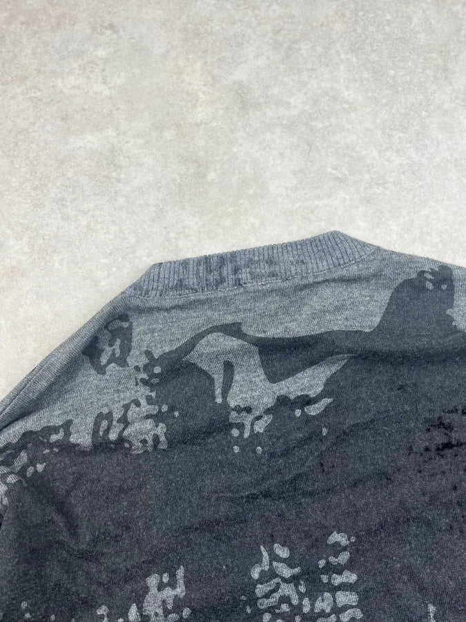 AW2014 Emporio Armani Grey & Black Abstract Sweater kPZKRte 7