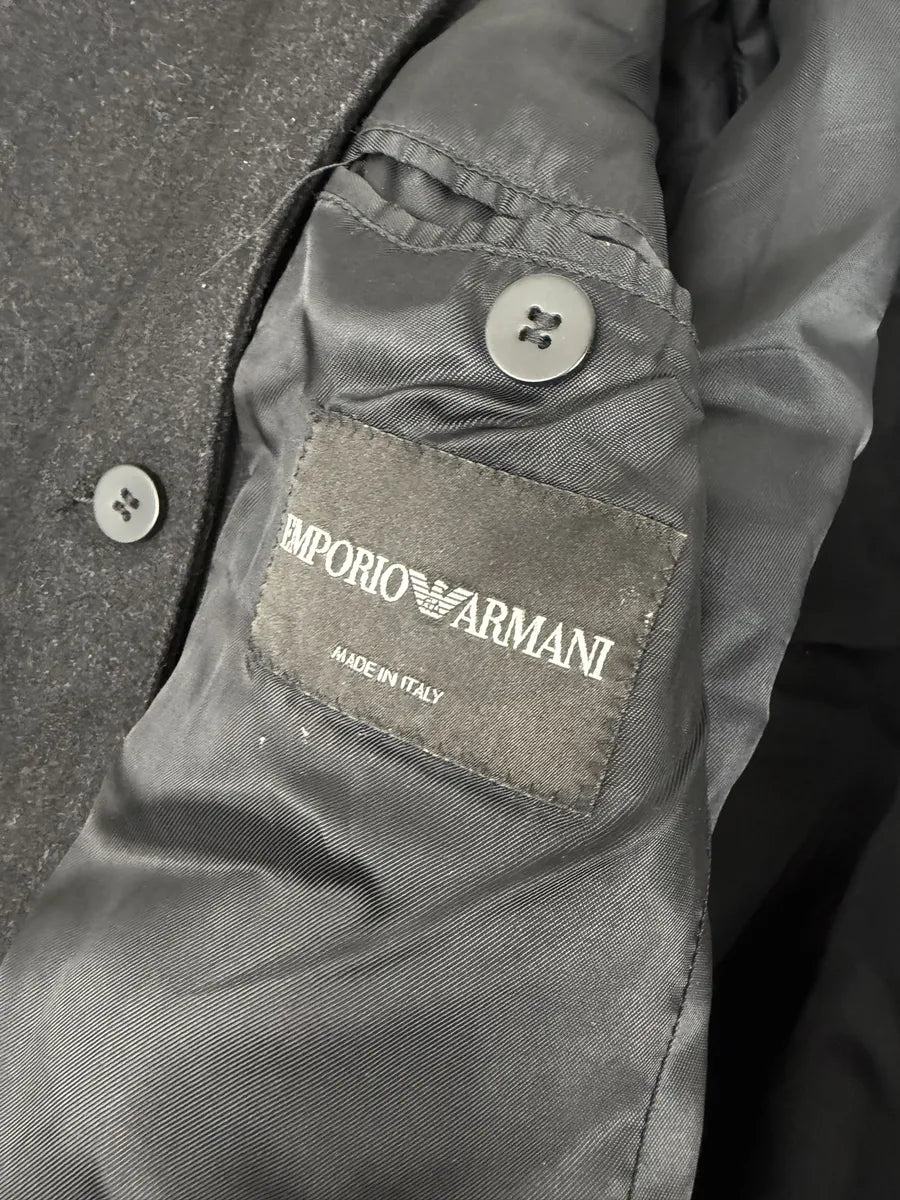 AW2014 Emporio Armani Layered Wool Faux Fur Blazer Jacket yDckLXg 11