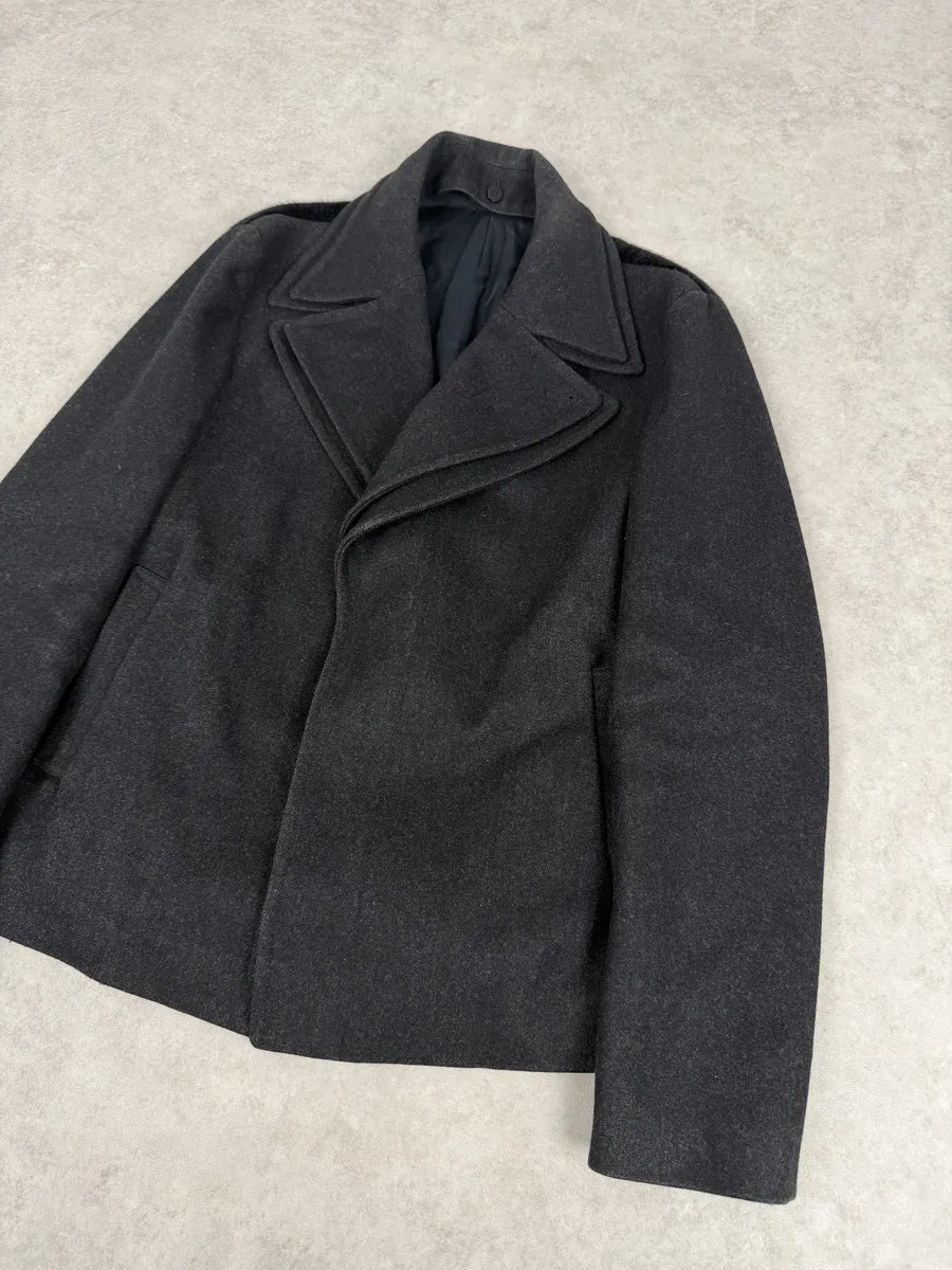 AW2014 Emporio Armani Layered Wool Faux Fur Blazer Jacket yDckLXg 8
