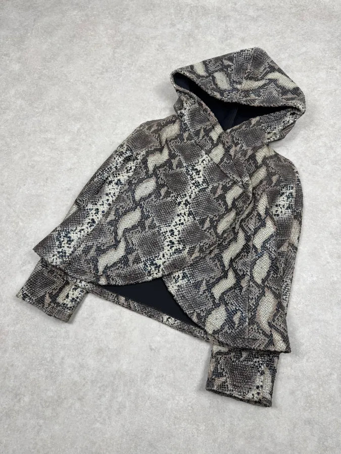 AW2014 Giorgio Armani Snake Effect Ninja Hooded Jacket nyKgtrm 10