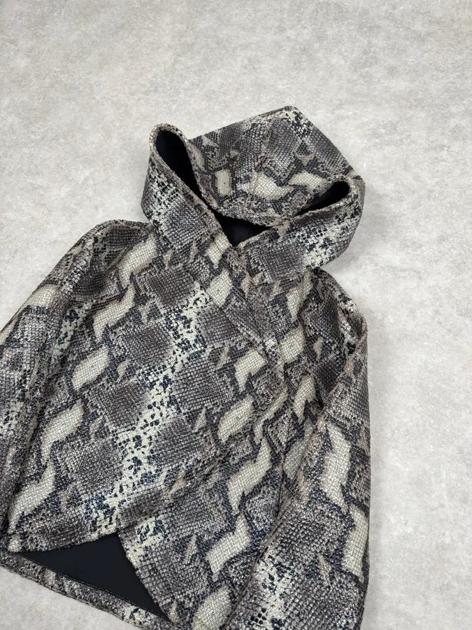 AW2014 Giorgio Armani Snake Effect Ninja Hooded Jacket nyKgtrm 3