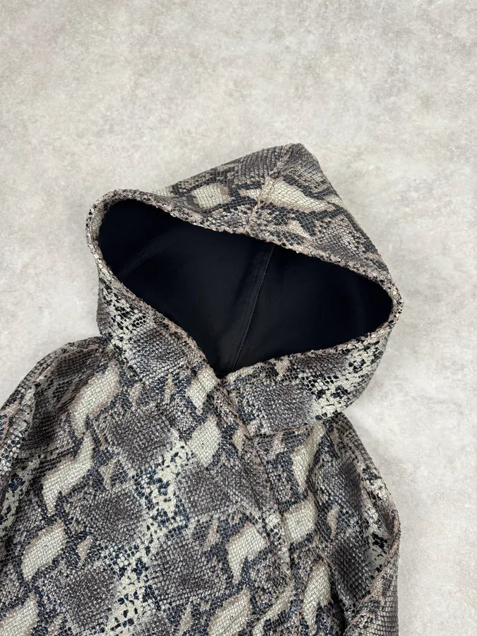 AW2014 Giorgio Armani Snake Effect Ninja Hooded Jacket nyKgtrm 5