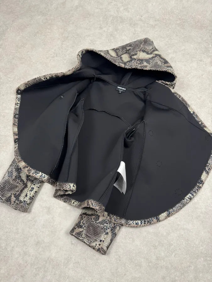 AW2014 Giorgio Armani Snake Effect Ninja Hooded Jacket nyKgtrm 7