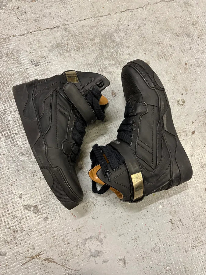 AW2014 Givenchy Black High Leather Tyson Sneakers fcUKpTI 5