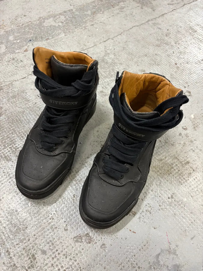 AW2014 Givenchy Black High Leather Tyson Sneakers fcUKpTI 2